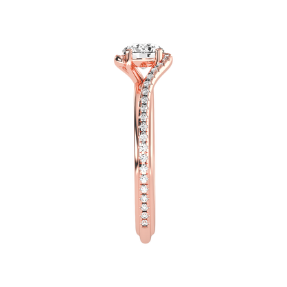 Enthusiasm Halo Ring In 925 Sterling Silver - Eight
