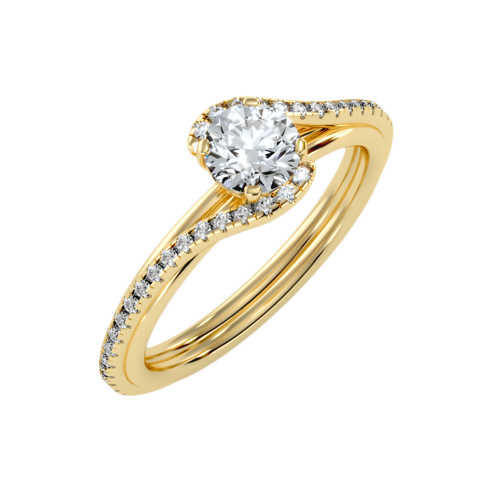 Enthusiasm Halo Ring In 925 Sterling Silver - Nine