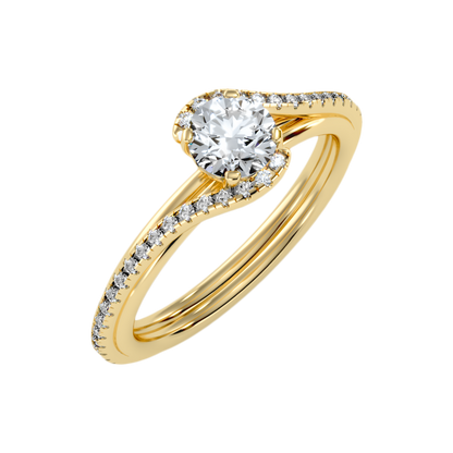 Enthusiasm Halo Ring In 925 Sterling Silver - Nine
