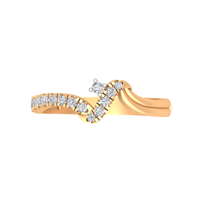 Entrawlling Diamond Ring In 925 Sterling Silver - Ten