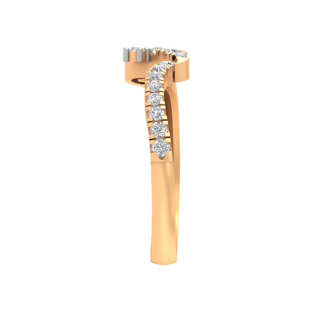Entrawlling Diamond Ring In 925 Sterling Silver - Eleven