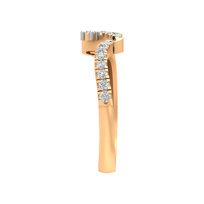 Entrawlling Diamond Ring In 925 Sterling Silver - Eleven
