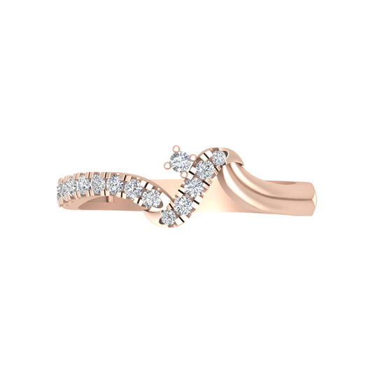 Entrawlling Diamond Ring In 925 Sterling Silver - Two