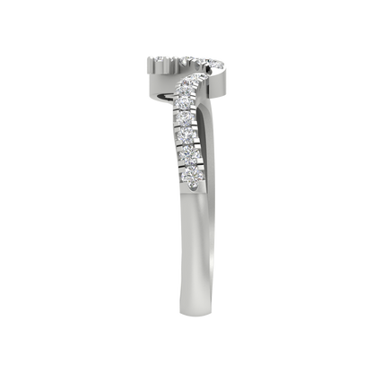 Entrawlling Diamond Ring In 925 Sterling Silver - Seven