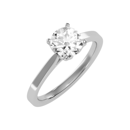 Epanoui Classic Solitaire Ring In 925 Sterling Silver - Two