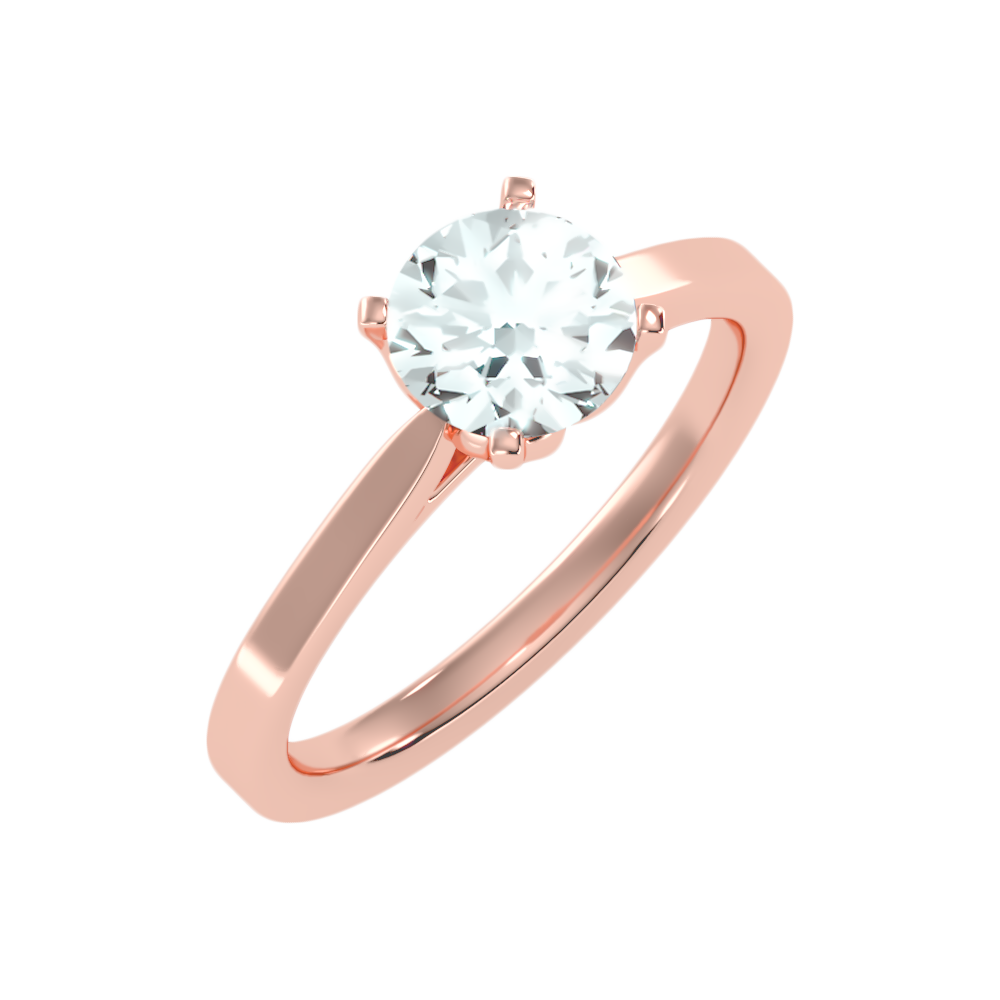 Epanoui Classic Solitaire Ring In 925 Sterling Silver - Six