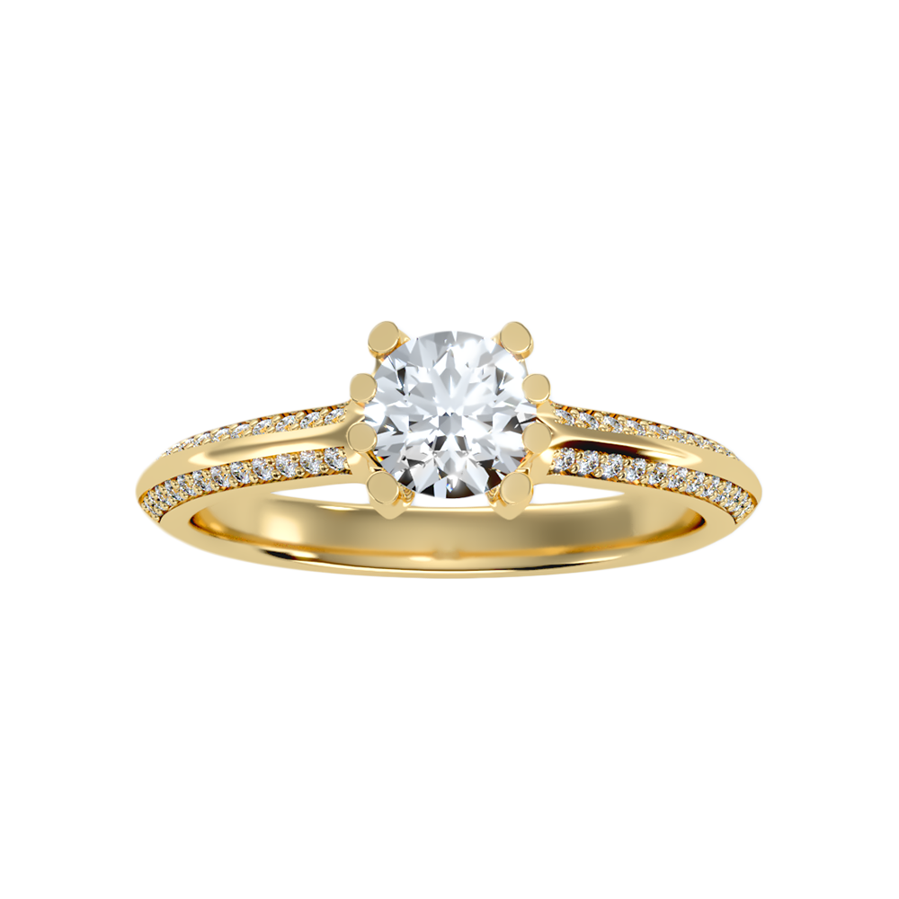 Esquirla Solitaire Ring In 925 Sterling Silver - Ten