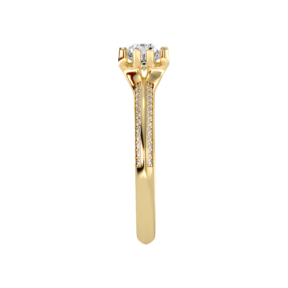 Esquirla Solitaire Ring In 925 Sterling Silver - Eleven
