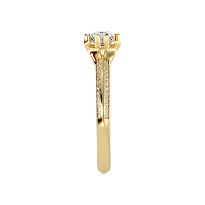 Esquirla Solitaire Ring In 925 Sterling Silver - Eleven