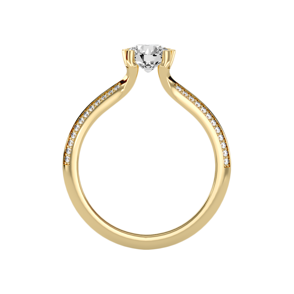 Esquirla Solitaire Ring In 925 Sterling Silver - Twelve