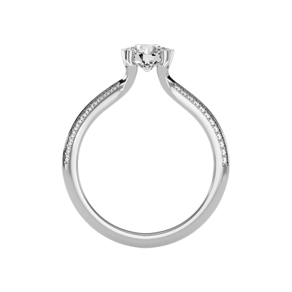 Esquirla Solitaire Ring In 925 Sterling Silver - Two