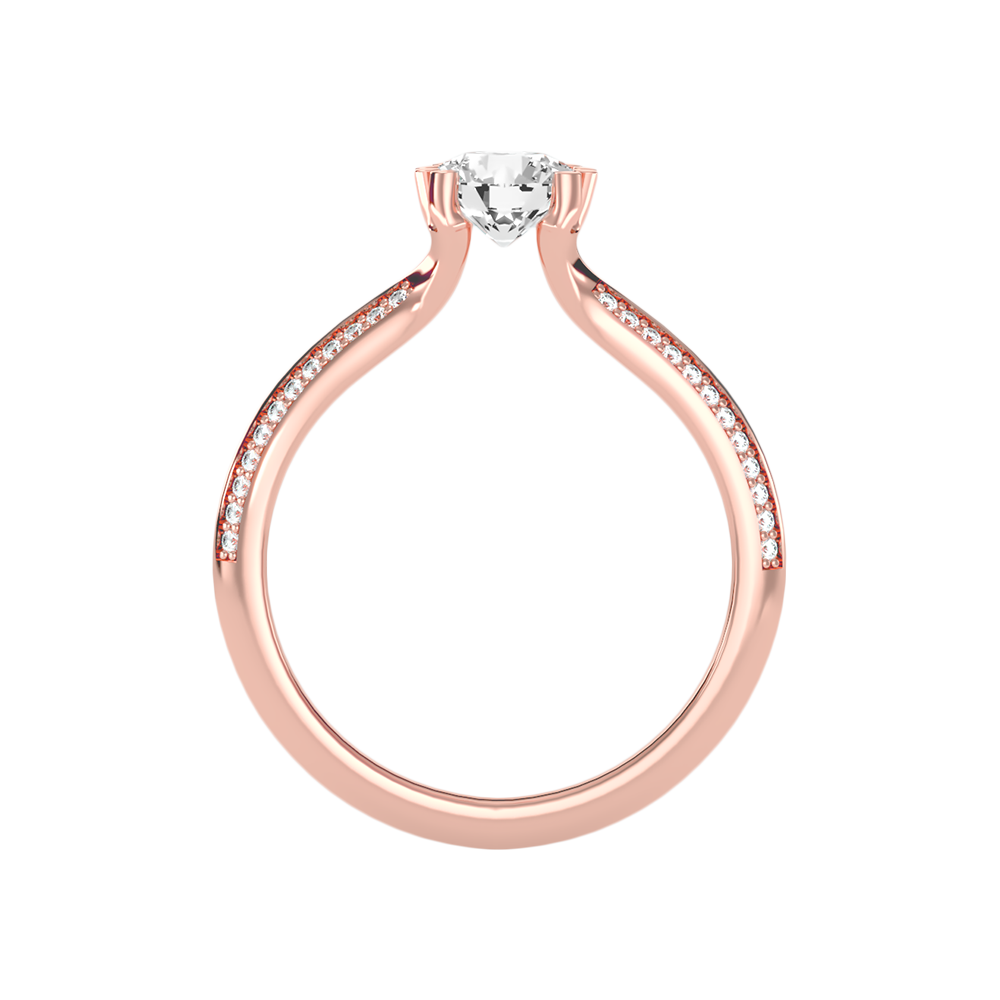 Esquirla Solitaire Ring In 925 Sterling Silver - Six