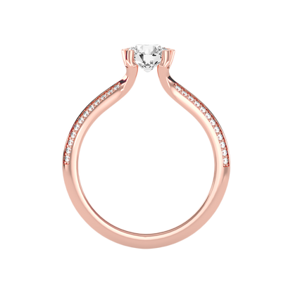 Esquirla Solitaire Ring In 925 Sterling Silver - Six