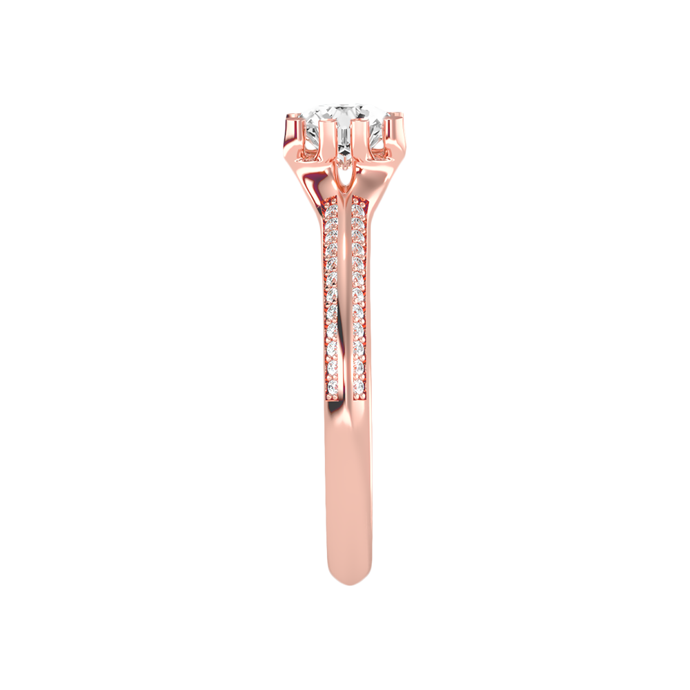 Esquirla Solitaire Ring In 925 Sterling Silver - Eight