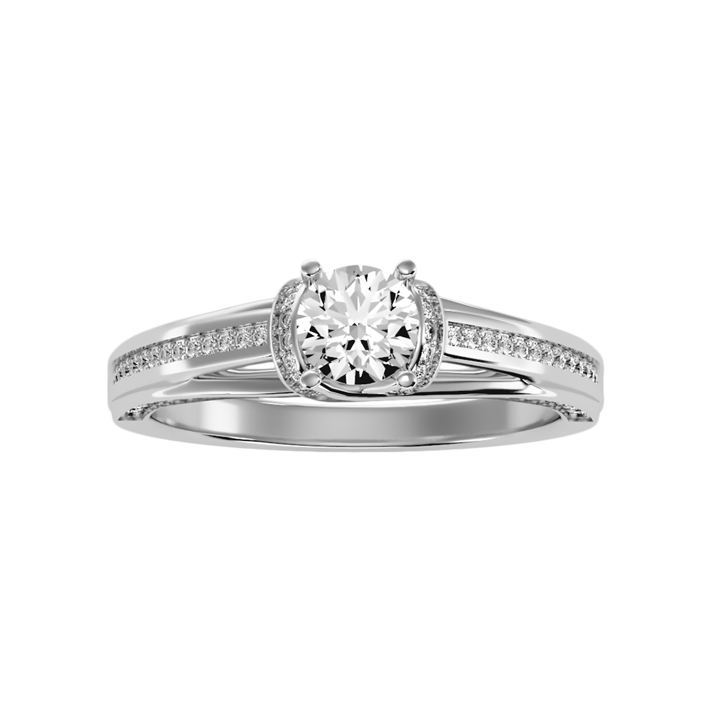 Estacacy Halo Ring In 925 Sterling Silver - Six