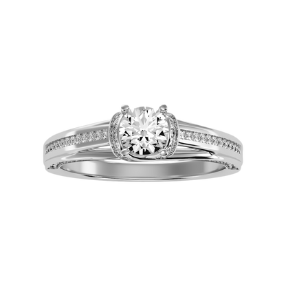 Estacacy Halo Ring In 925 Sterling Silver - Six