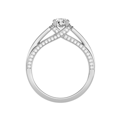 Estacacy Halo Ring In 925 Sterling Silver - Eight
