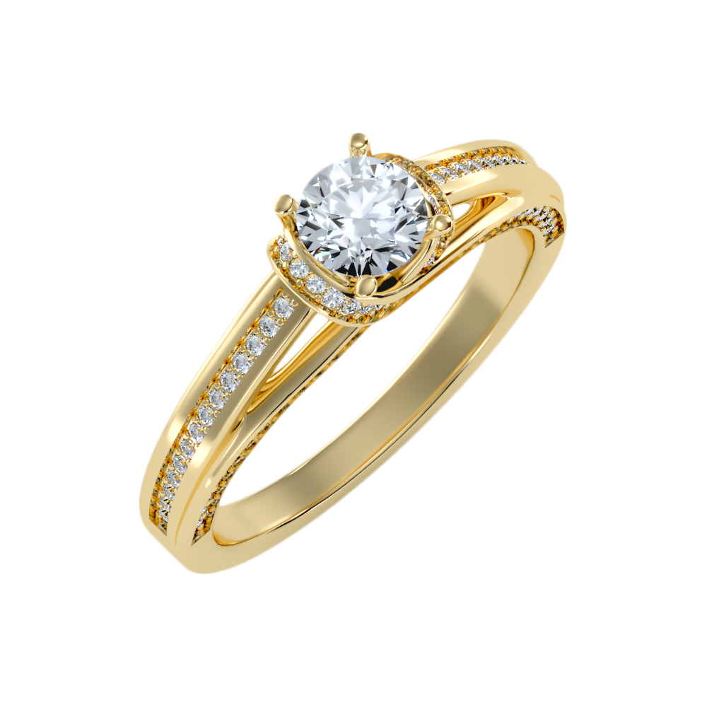 Estacacy Halo Ring In 925 Sterling Silver - Nine