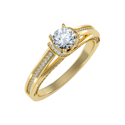 Estacacy Halo Ring In 925 Sterling Silver - Nine