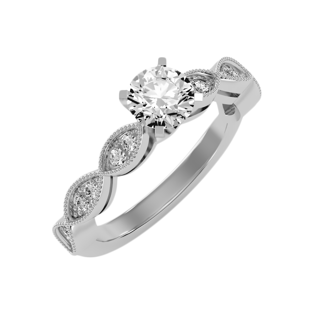 Estar Solitaire Ring In 925 Sterling Silver - Five