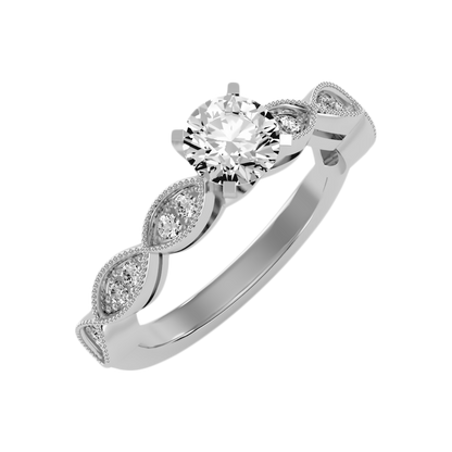 Estar Solitaire Ring In 925 Sterling Silver - Five