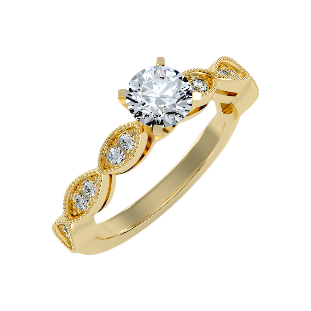 Estar Solitaire Ring In 925 Sterling Silver - Nine