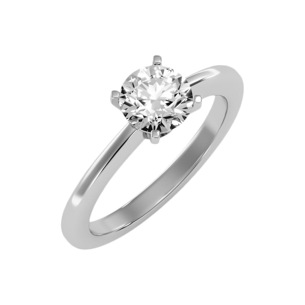 Etoile Classic Solitaire Ring In 925 Sterling Silver - One