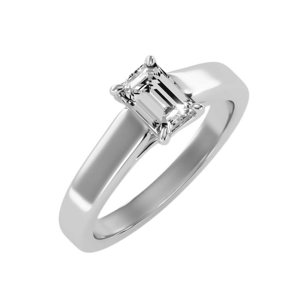 Etoile Emerald Solitaire Ring - One