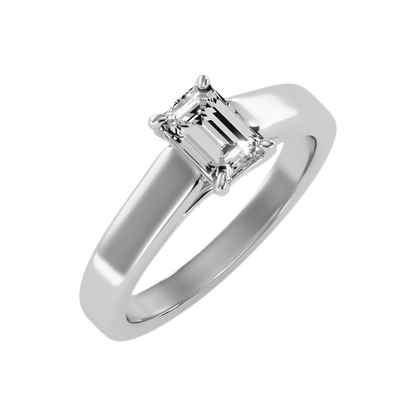 Etoile Emerald Solitaire Ring - One