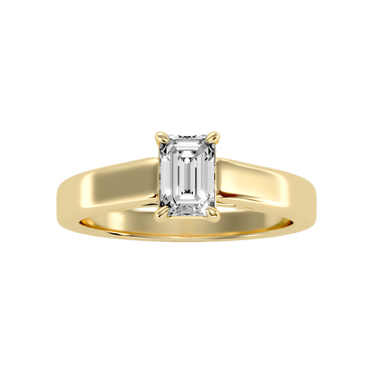 Etoile Emerald Solitaire Ring - Ten