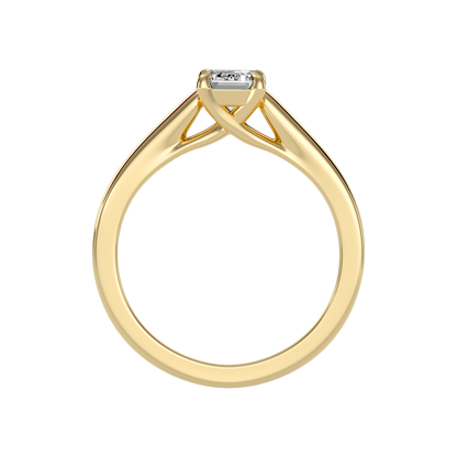 Etoile Emerald Solitaire Ring In 925 Sterling Silver - Twelve