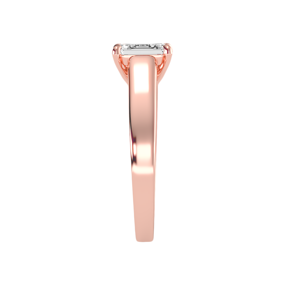 Etoile Emerald Solitaire Ring In 925 Sterling Silver - Seven