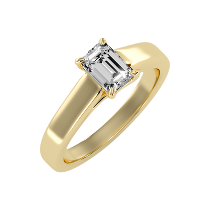 Etoile Emerald Solitaire Ring - Nine