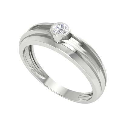 Etourdissant Single Stone Ring In 925 Sterling Silver - Five