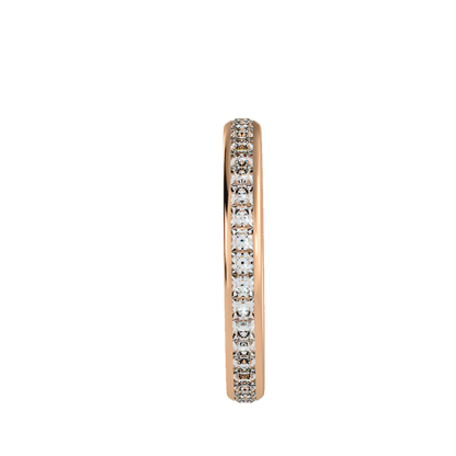 Rose Gold Diamond Eternity Wedding Band Ring - Four