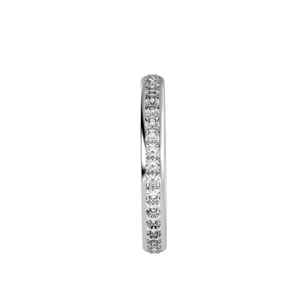 Rose Gold Diamond Eternity Wedding Band Ring - Eight