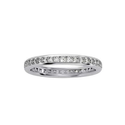 Rose Gold Diamond Eternity Wedding Band Ring - Nine