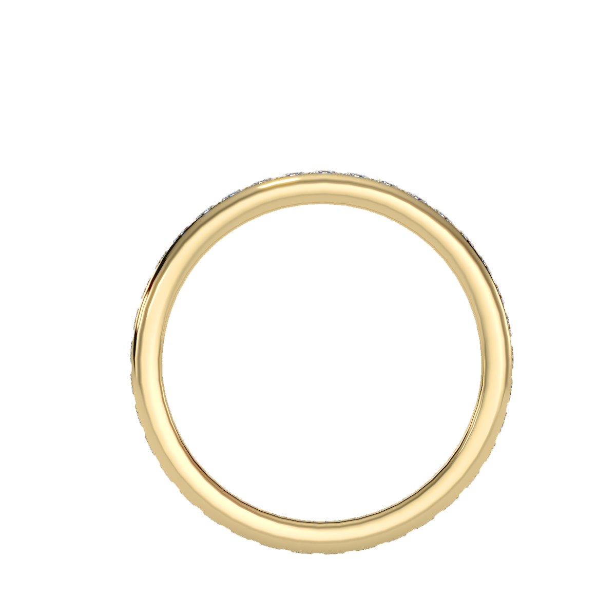 Rose Gold Diamond Eternity Wedding Band Ring - Ten