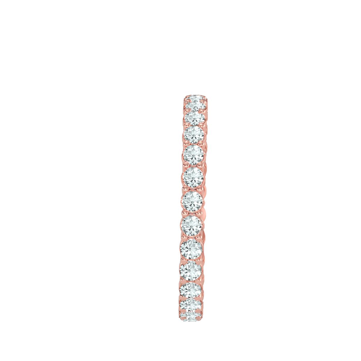 Rose Gold Diamond Eternity Band Ring With Greek Key Design - Four