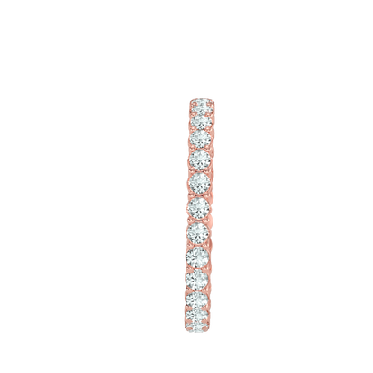Rose Gold Diamond Eternity Band Ring With Greek Key Design - Four