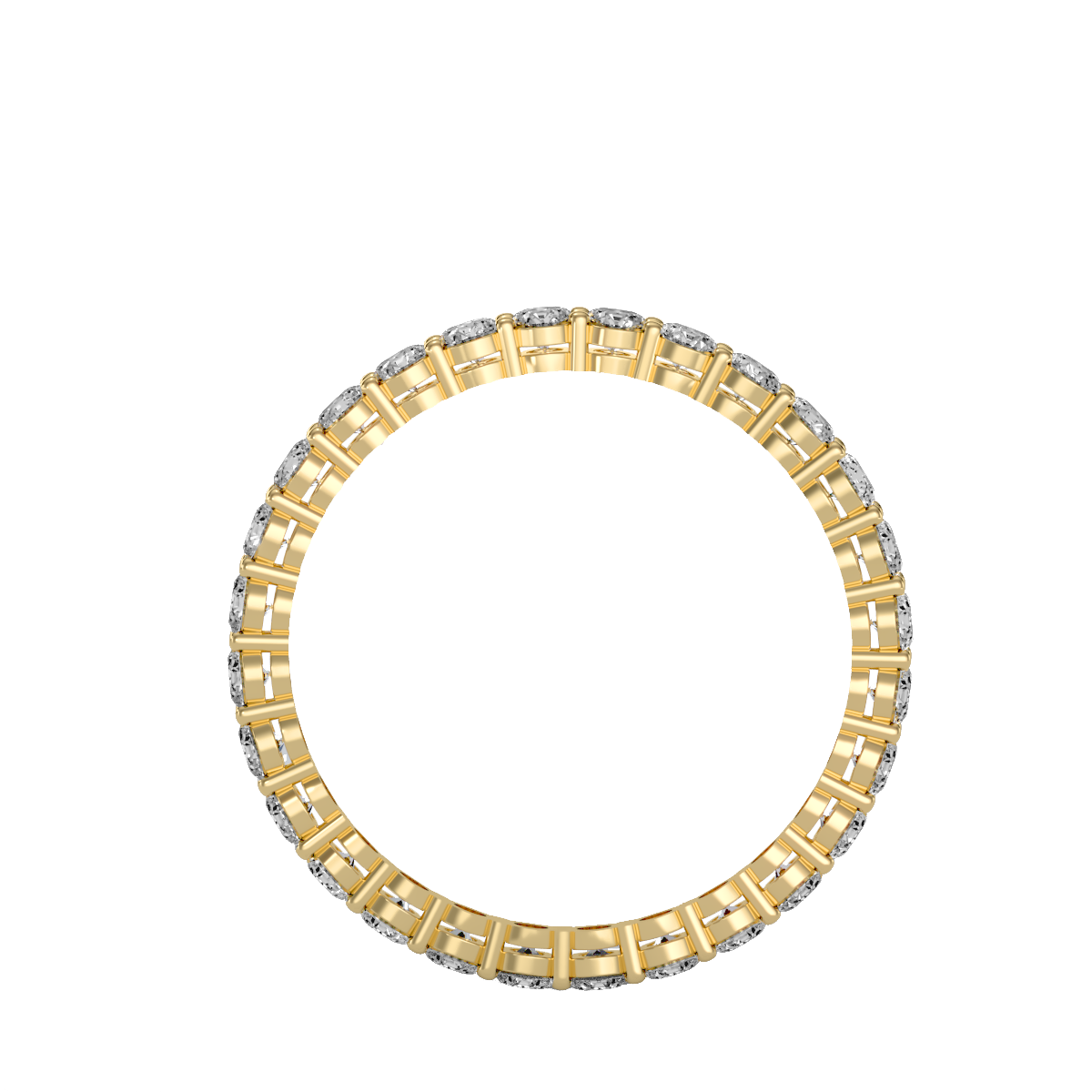 Rose Gold Diamond Eternity Band Ring With Greek Key Design - Ten