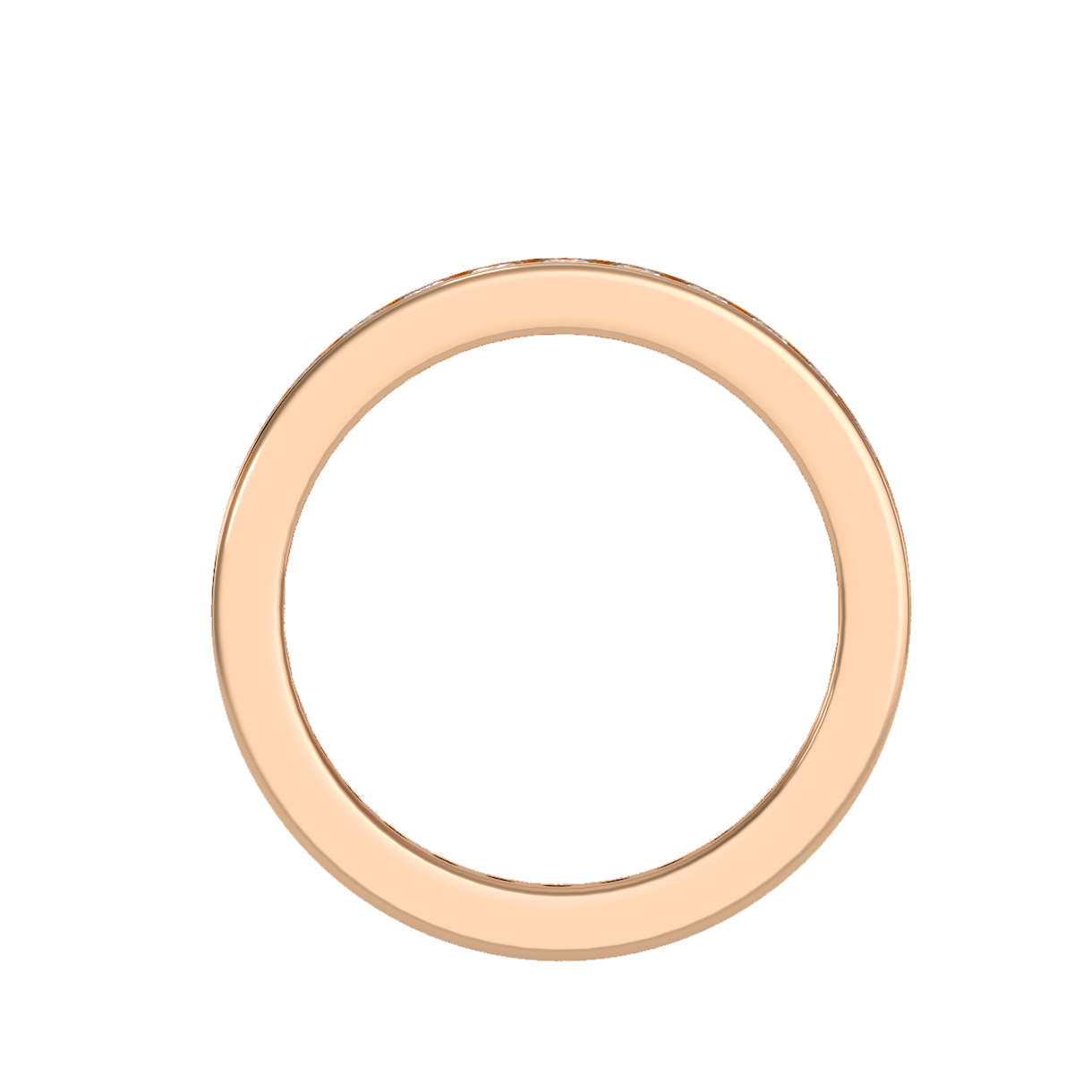 Rose Gold Flat Band Ring For Women  Classic Wedding Band - Four