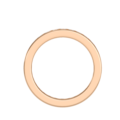 Rose Gold Flat Band Ring For Women  Classic Wedding Band - Four