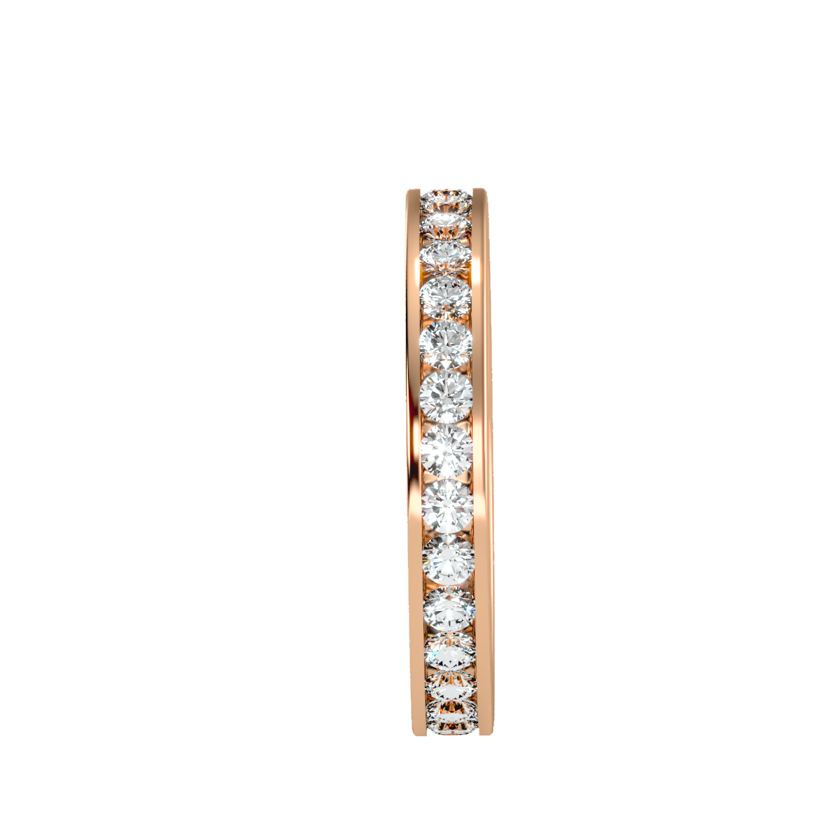 Rose Gold Flat Band Ring For Women  Classic Wedding Band - Five