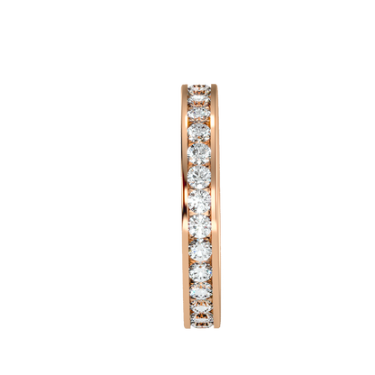Rose Gold Flat Band Ring For Women  Classic Wedding Band - Five