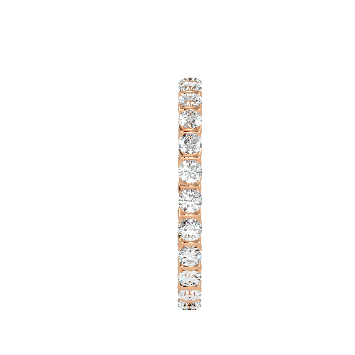 Rose Gold Diamond Eternity Band Ring - Four