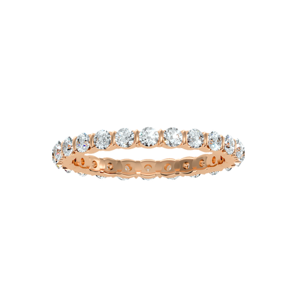 Rose Gold Diamond Eternity Band Ring - Five