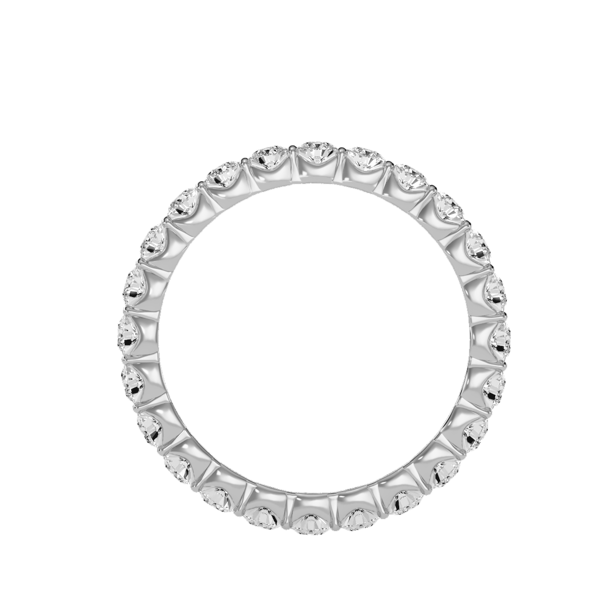 Rose Gold Diamond Eternity Band Ring - Six