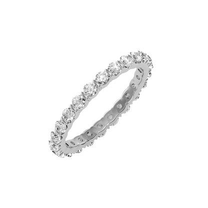 Rose Gold Diamond Eternity Band Ring - Seven