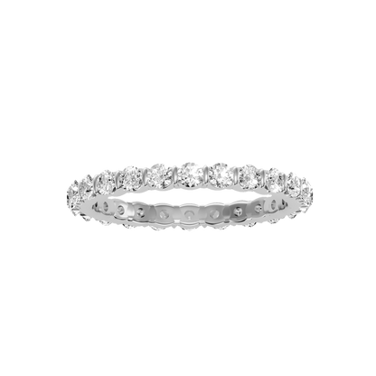 Rose Gold Diamond Eternity Band Ring - Nine